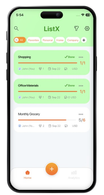 ListX app